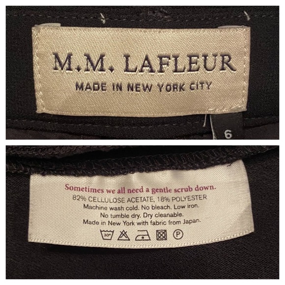 MM Lafleur The Nakamura Trouser Pants Black Workwear Women 6 Side Back Pockets - Picture 2 of 7